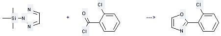 Oxazole, 2-(2-chlorophenyl)- can be prepared by 2-chloro-benzoyl chloride, 2-trimethylsilanyl-2H-[1,2,3]triazole at the temperature of 140 °C